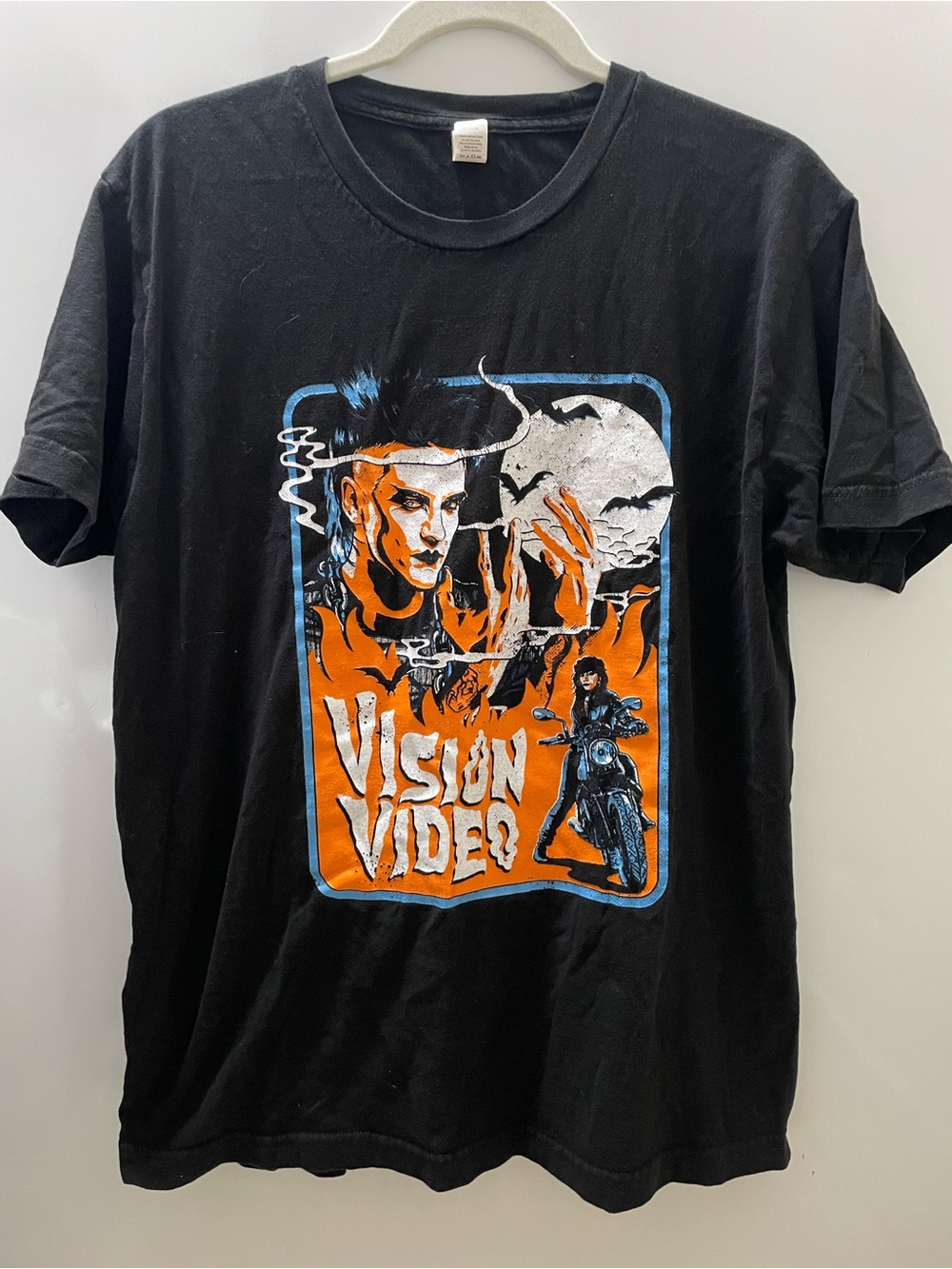 Vision Video Band T Shirt PUNK GOTH BLACK SHIRT SIZE Large L
